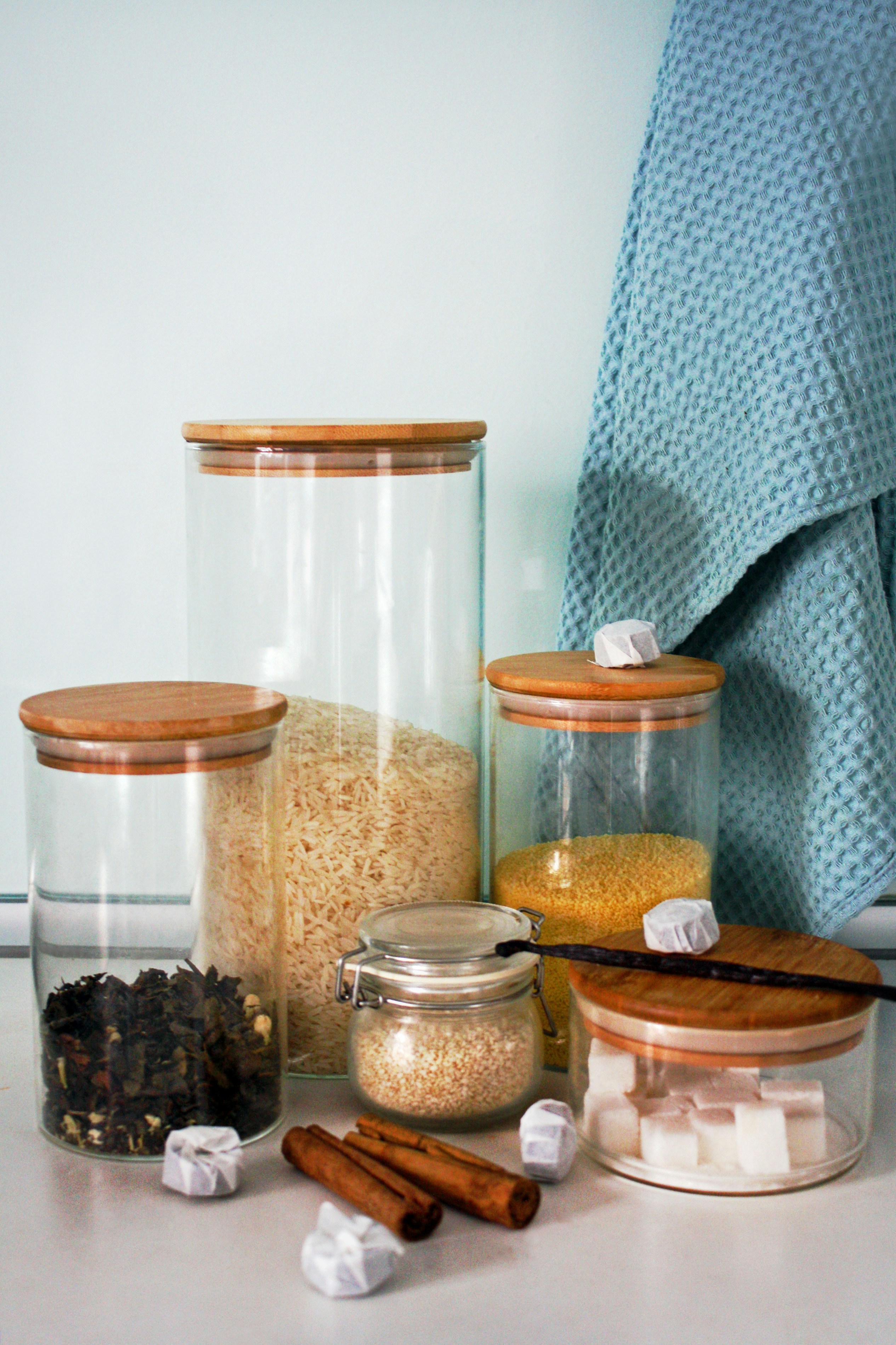 Glass Pantry Storage Set